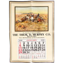 1939 Iowa Broadside Calendar -