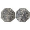 Image 1 : Asfork Arizona Territorial Tokens Pair - Ashfork, AZ