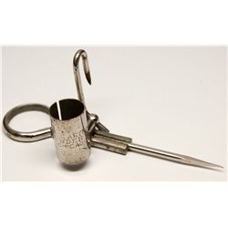 Folding Hook, Spike & Thimble Miner's Candlestick - Chicago, IL