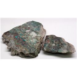 Uytenbogaardtite, Electrum, Silver, Acanthite and Chrysocolla -  NV