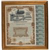 Image 1 : Prescott and Arizona Central Railway Co. Bond Framed -