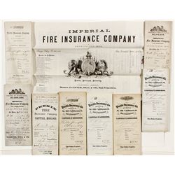 Sharon Signed Insurance Policies, NV, CA Revenue Stamps - Carson City, NV