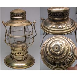 Rare Silver Plated V&T Lantern - Virginia City, NV