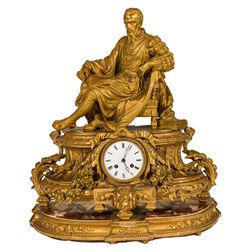 French Table "Scholar" Clock  -