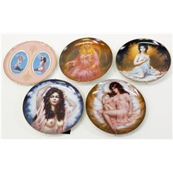 Vincent Illustrated Nudes "American Beauties" Collector Plates Set -