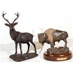 Western Bronze Sculpture Pair -