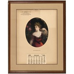 A.W. Kenison Co. Saloon Advertising Calendar -  CA