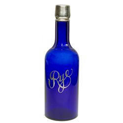 Cobalt Back Bar Whiskey Bottle -