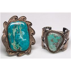 Silver and Turquoise Indian Bracelets -
