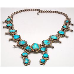 Turquoiose Squash Blossom Necklace -