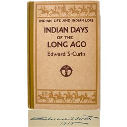 Autographed Edward S. Curtis "Indian Days" Book - New York, NY