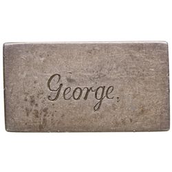 Classic 1860s Silver Ingot, .75 Oz Troy -