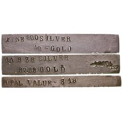 Classic 1860s-1870s Silver Ingot, 1.58 Oz Troy -