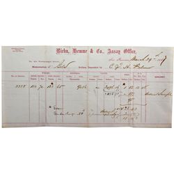 Riehn, Hemme & Co. Assay Receipts -