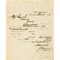 Adams & Co. Assay Receipt - San Francisco, CA