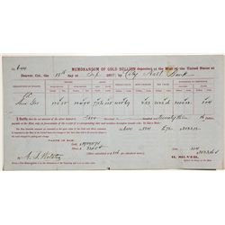 US Mint Memorandum of Gold Bullion - Denver, CO