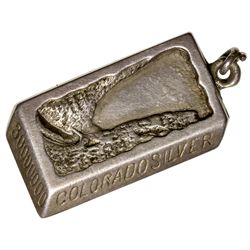 Georgetown CO Commemorative Ingot Silver Pendant - Georgetown, CO