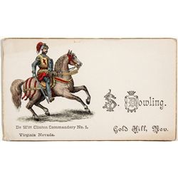 Sam Dowling Assay Business Card - Virginai City, NV