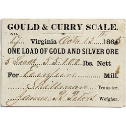 Gould & Curry Scale Note - Virginia City, NV