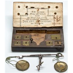 Early Johann Peter Poppenberg Pocket Coin Scale - Germany, Westfalia