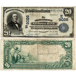 Brownstown National Bank Large $20 - Brownstown, PA