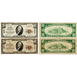Pair of Texas Small Size Notes - Huntsville, TX