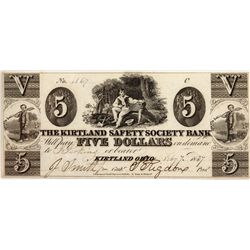 The Kirtland Safety Society Bank $5 - Kirtland, OH