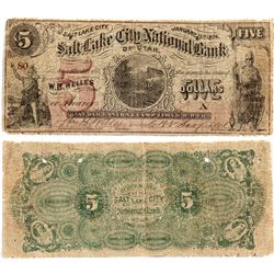 Salt Lake City National Bank of Utah $5 - Salt Lake City, UT