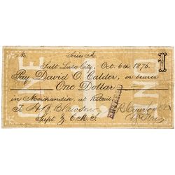 Zions Cooperative Mercantile Institution $1 - Salt Lake City , UT