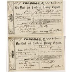 Freeman & Co's New York and California Package Express Documents -  AZ