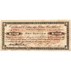 Oakland Clearing House Certificate - Oakland, CA