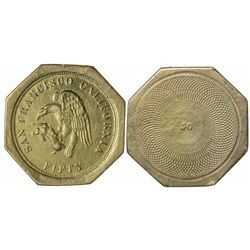 San Francisco California $50 slug facsimile - San Francisco, CA