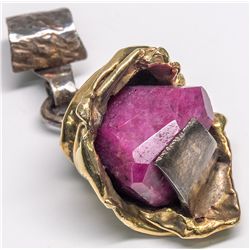 Gold & Ruby Pendant -