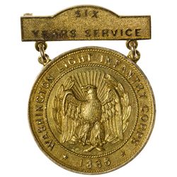 Washington Light Infantry Engraved Gold Service Medal -