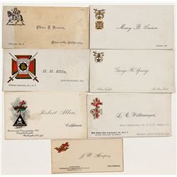 Masonic Calling Cards -  CA