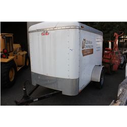 2008 FOREST RIVER CARGO-MATE BOX TRAILER, WHITE, VIN#5NHUBLO1X8T415663,