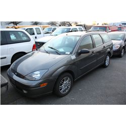 2003 FORD FOCUS SE 4 DR HATCHBACK, GREY VIN# 1FAFP36313W225365,