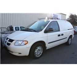 2004 DODGE GRAND CARAVAN, CARGO VAN, WHITE, VIN# 1D4GP23R44B559726