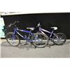Image 1 : 2 BIKES: BLUE SUPERCYCLE MOUNTAIN BIKE & PURPLE SUPERCYCLE FRONT SUSPENSION MOUNTAIN BIKE