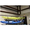 Image 1 : GREEN DELSYK NIFTY 430 SINGLE PERSON KAYAK WITH AQUA BOUND PADDLE AND LIFE JACKET