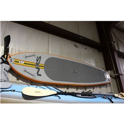 ORANGE NRS INFLADABLE STAND UP PADDLE BOARD WITH PADDLE, PUMP, LIFE JACKET, ANCLE CHAIN,