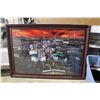 Image 1 : FRAMED PICTURE OF VEGAS AND BIN OF ASSORTED COLLECTOR CARDS
