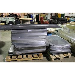 2 PALLETS OF METAL SHOP SHELVING