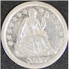Image 1 : 1845  Liberty Seated Half Dime   1845/45 MS Mirrored Surfaces