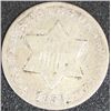 Image 1 : 1853  Silver 3 Cent   G