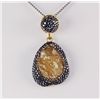 Image 1 : Raw Champagne Druzy Pendant Victorian Design