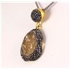 Image 2 : Raw Champagne Druzy Pendant Victorian Design
