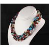 Image 2 : Woven Multi-Strand Natural Chip Beads Necklace