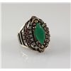 Image 2 : Natural Stone Cocktail Victorian Design Ring