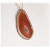 Image 2 : Organic Natural Carnelian Geode Agate Big Slice Pendant
